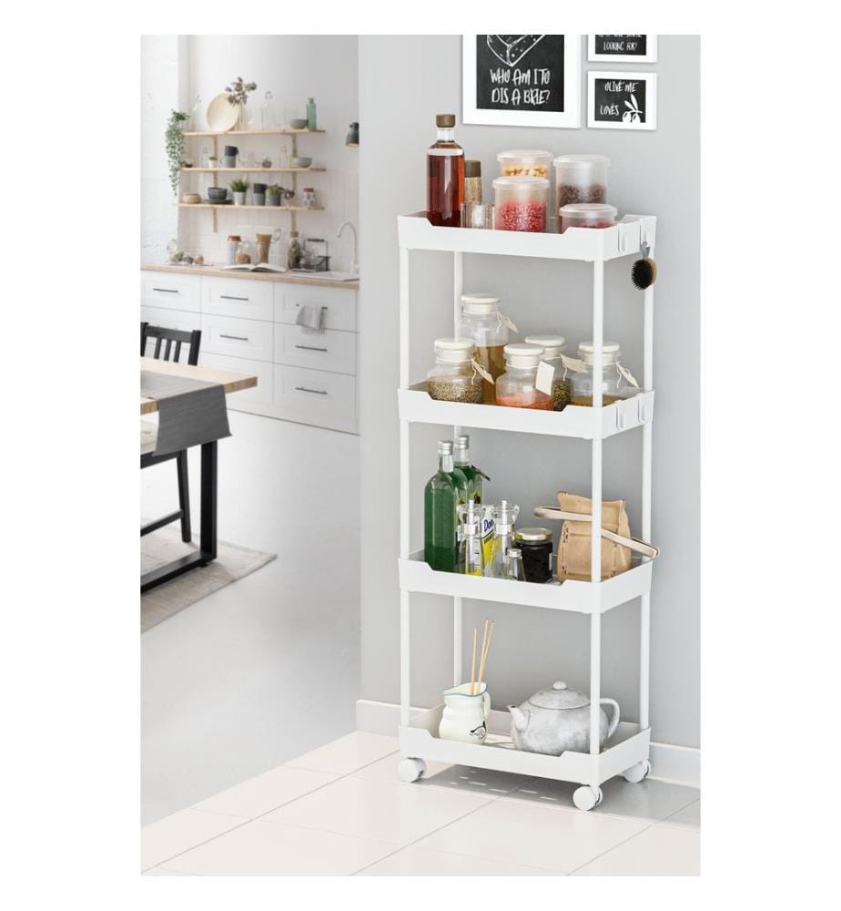 Organizer aus Kunststoff, 100 % Kunststoff, Weiss