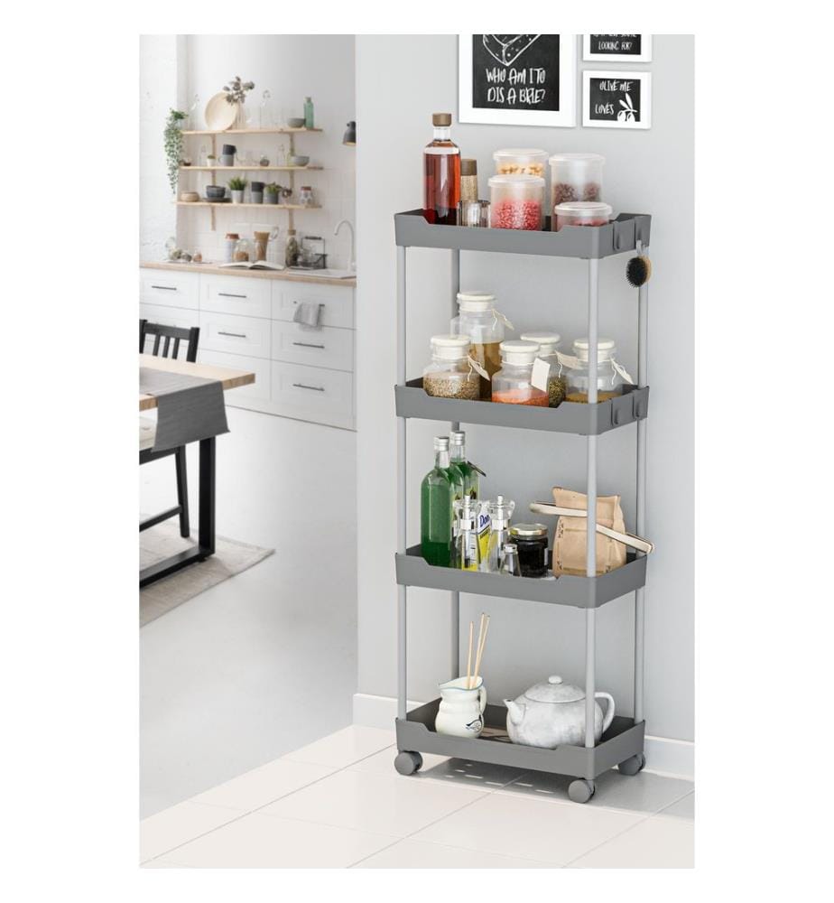 Organizer aus Kunststoff, 100 % Kunststoff, Grau