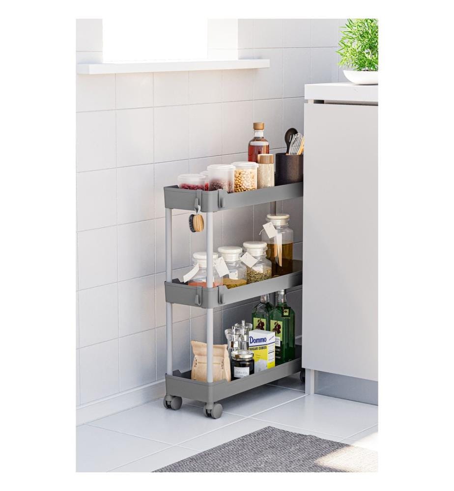Organizer aus Kunststoff, 100 % Kunststoff, Grau