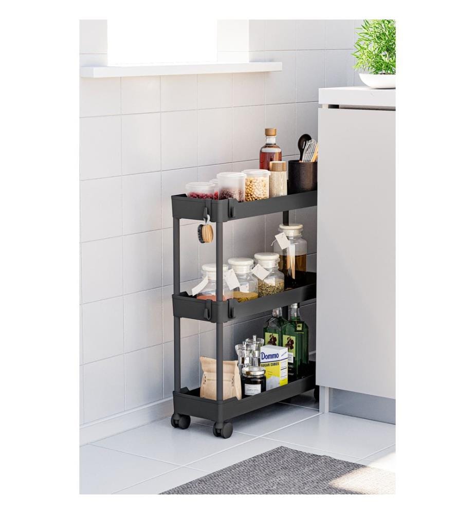 Organizer aus Kunststoff, 100 % Kunststoff, Schwarz