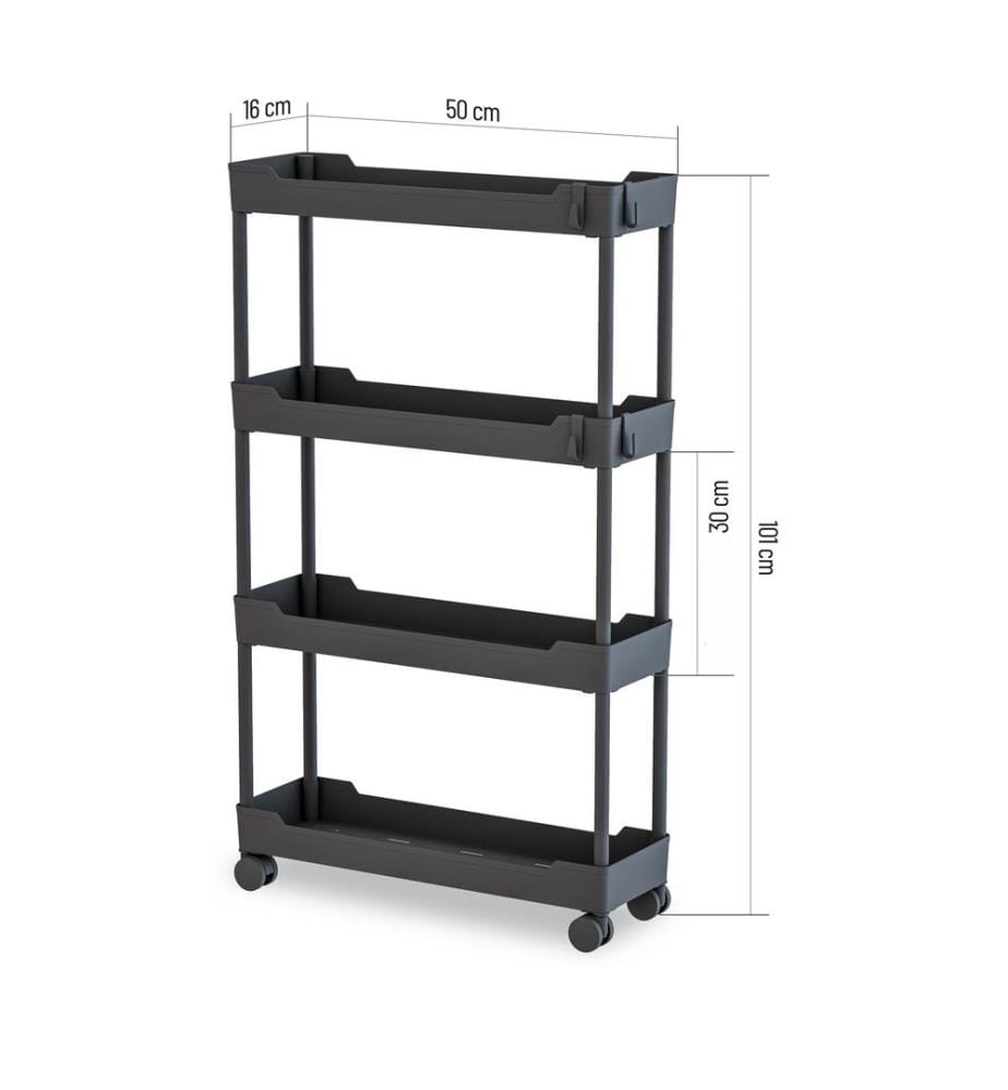 Organizer aus Kunststoff, 100 % Kunststoff, Schwarz
