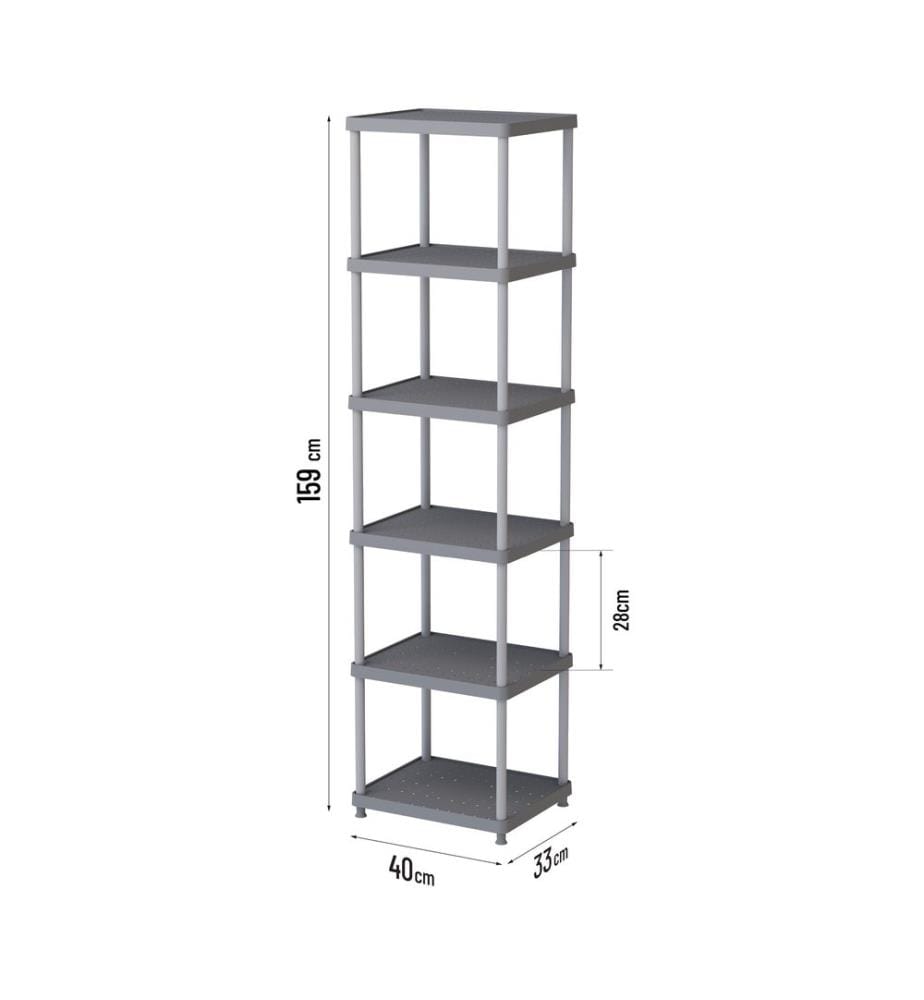 Organizer aus Kunststoff, 100 % Kunststoff, Grau