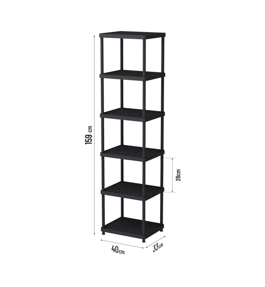Organizer aus Kunststoff, 100 % Kunststoff, Schwarz