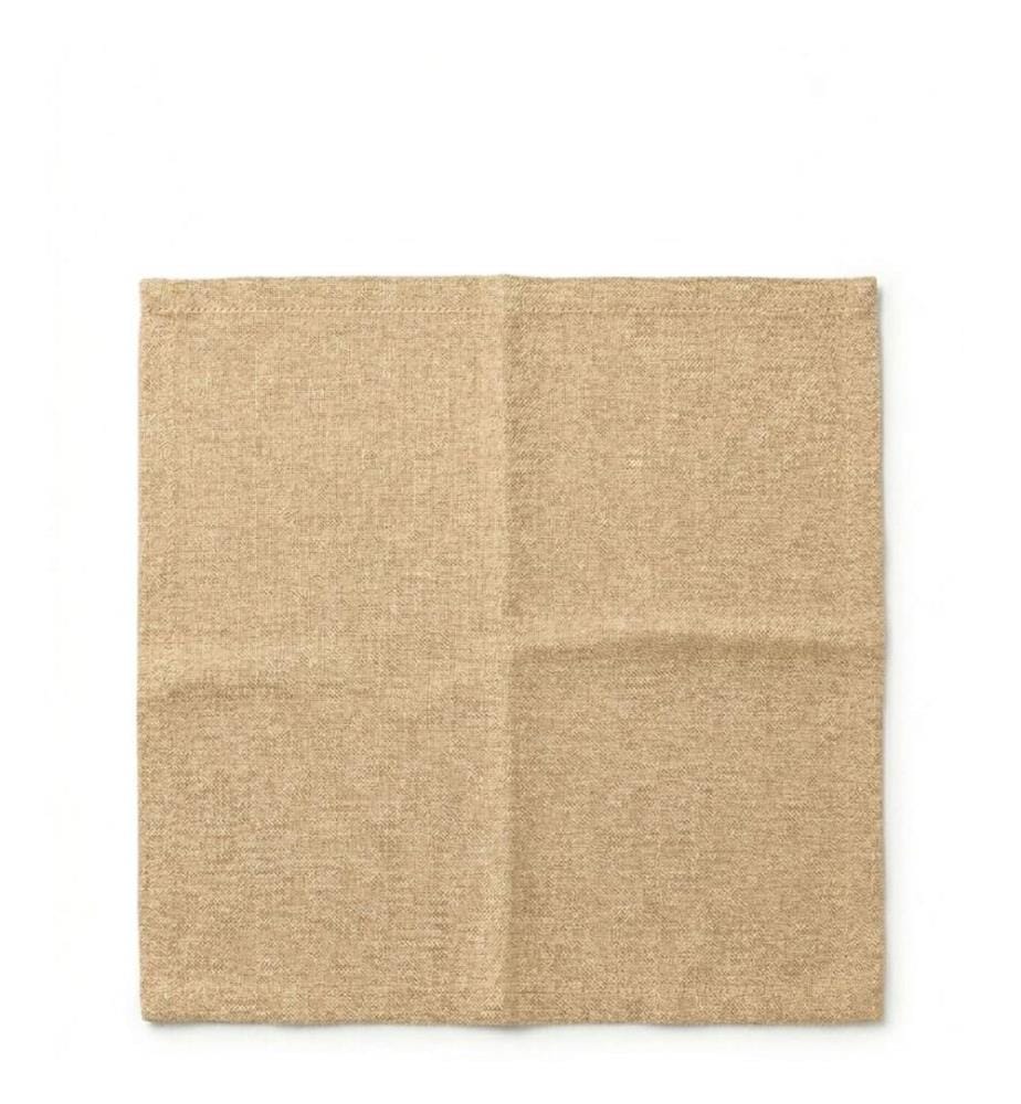 Servietten-Set, 6-teilig, 100 % Leinen, Beige