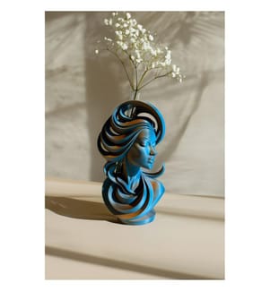 Vase, 100 % Biokunststoff, Hellblau