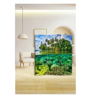 Raumteiler, 100 % Leinwand, mehrfarbig