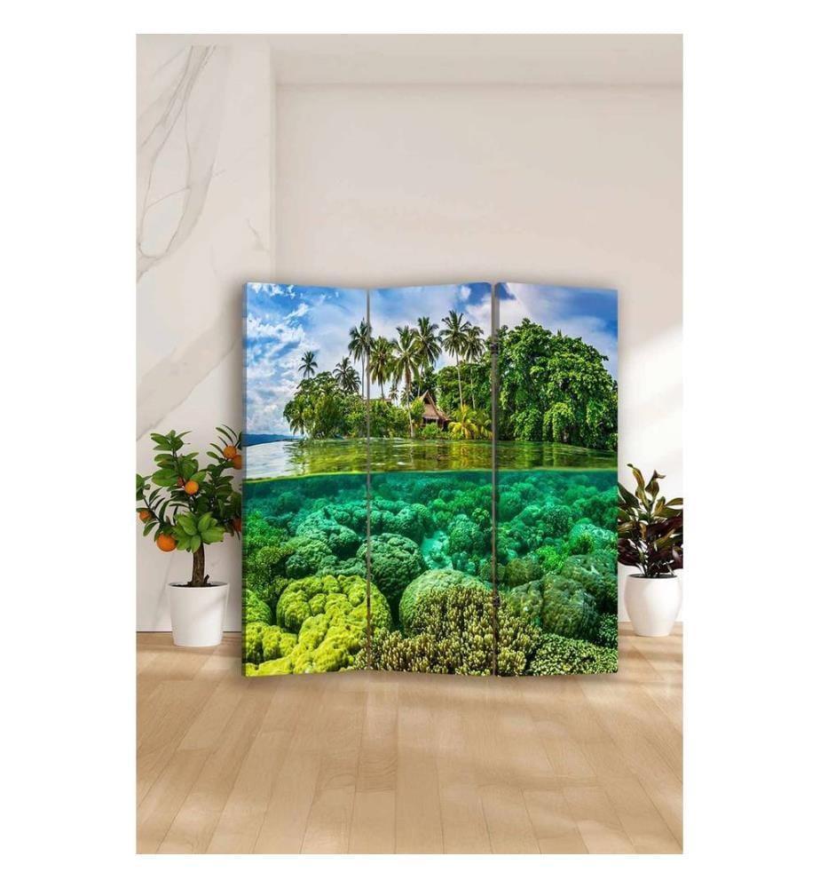 Raumteiler, 100 % Leinwand, mehrfarbig