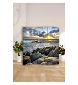 Raumteiler, 100 % Leinwand, mehrfarbig