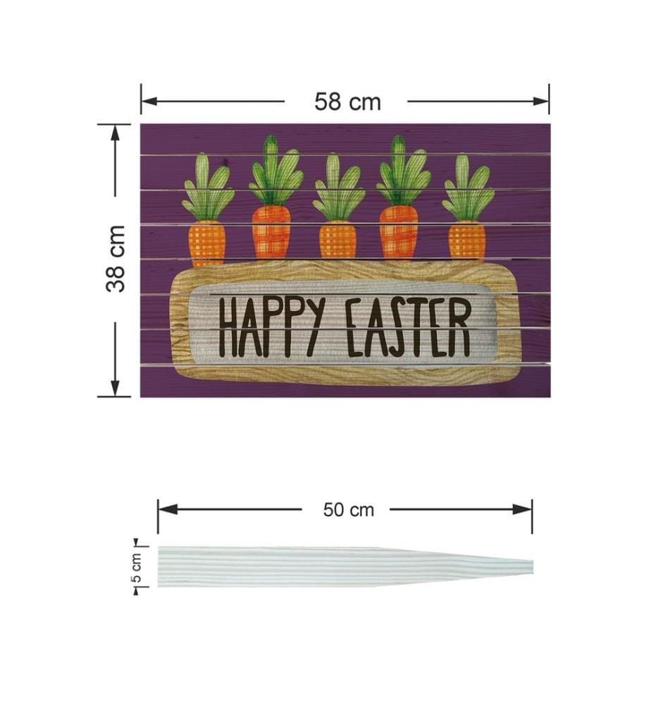 Gartenschild, 100 % Kiefernholz, mehrfarbig