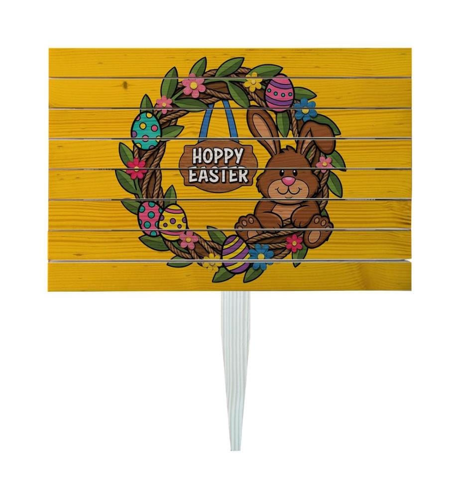 Gartenschild, 100 % Kiefernholz, mehrfarbig
