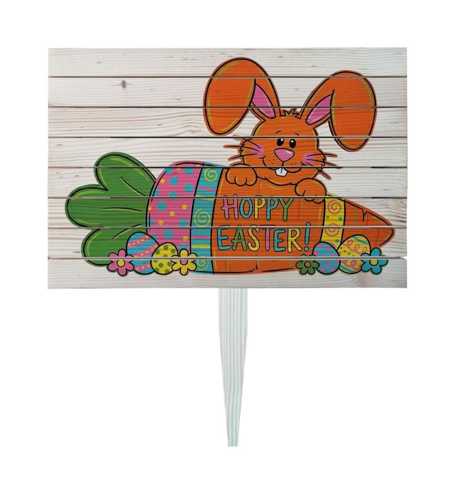 Gartenschild, 100 % Kiefernholz, mehrfarbig