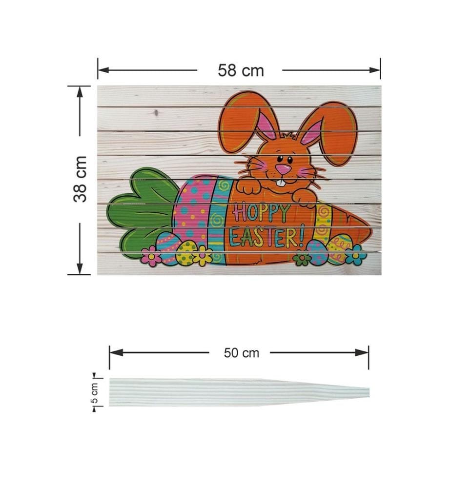Gartenschild, 100 % Kiefernholz, mehrfarbig