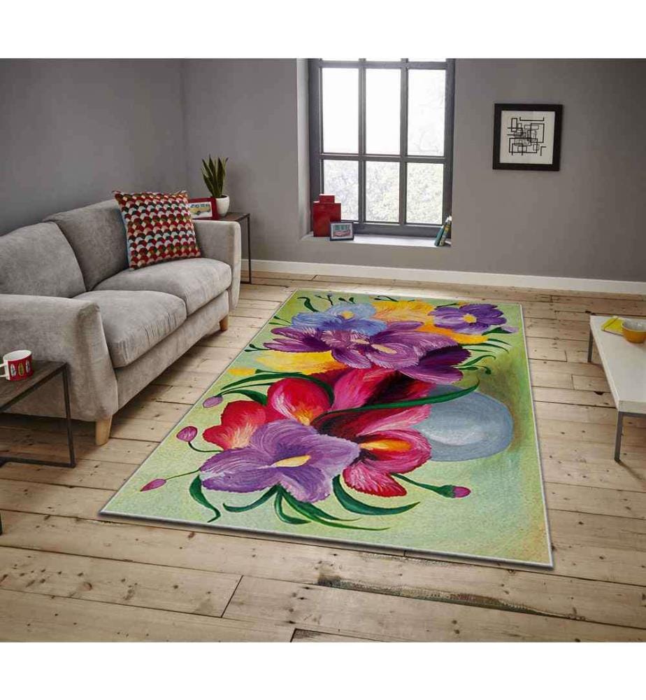 Teppich, Mehrfarbig, 100% Polyester, 80 x 140 cm