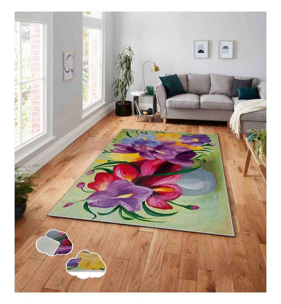 Teppich, Mehrfarbig, 100% Polyester, 80 x 140 cm