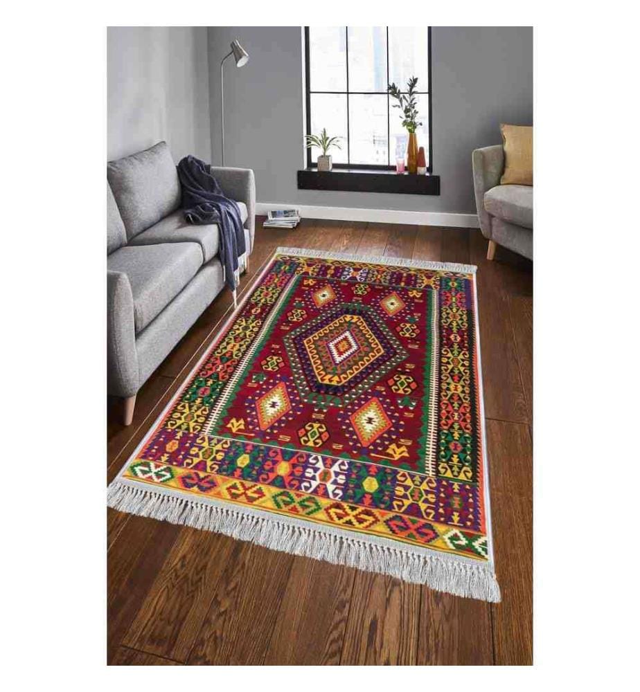 Flurteppich, Multicolor, 100% Samtgewebe, Sohle: 100% COTTON, 80 x 200 cm