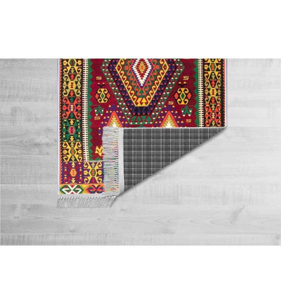 Flurteppich, Multicolor, 100% Samtgewebe, Sohle: 100% COTTON, 100 x 150 cm