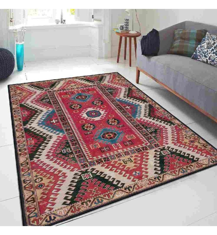 Flurteppich, Multicolor, 100% Samtgewebe, Sohle: 100% COTTON, 80 x 200 cm
