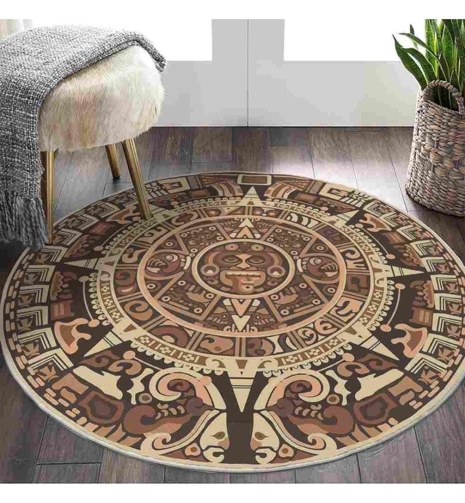 Tappeto, 100 x 100, , Marrone, 70% Cotone - 30% Poliestere, Suola in cotone