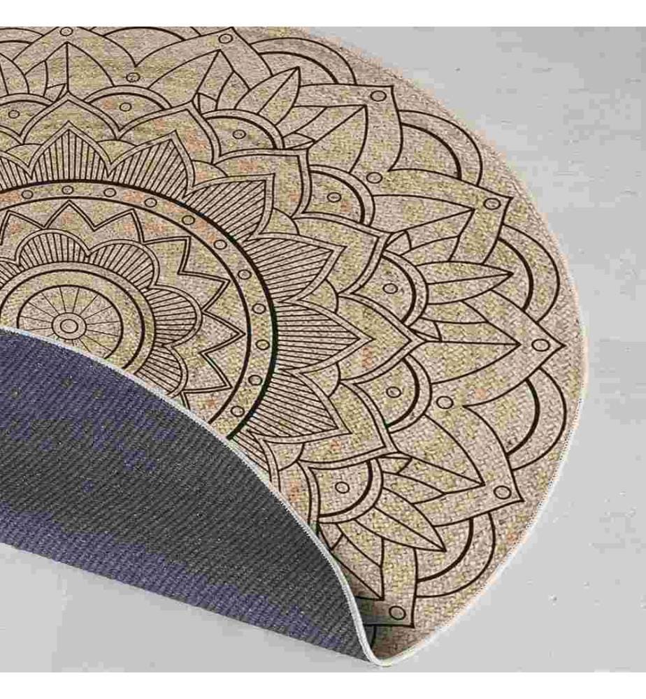 Tappeto, 100 x 100, , Crema, 70% Cotone - 30% Poliestere, Suola in cotone