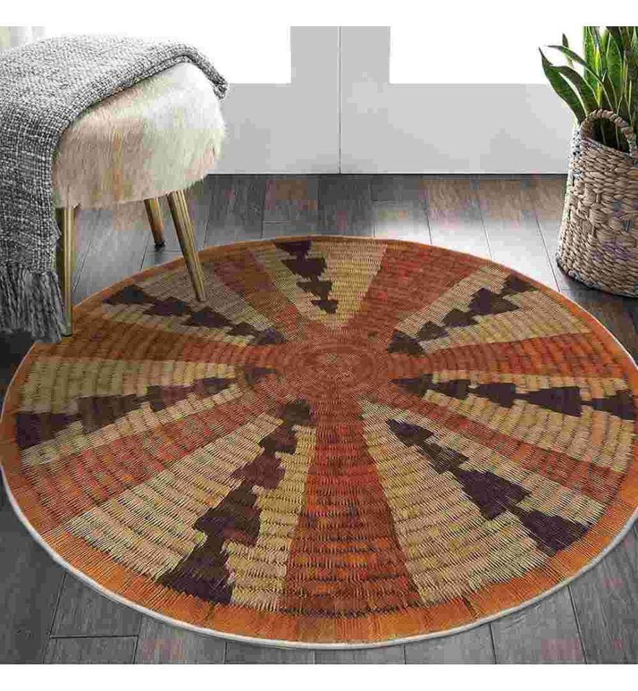 Tappeto, 100 x 100, , Arancione, 70% Cotone - 30% Poliestere, Suola in cotone