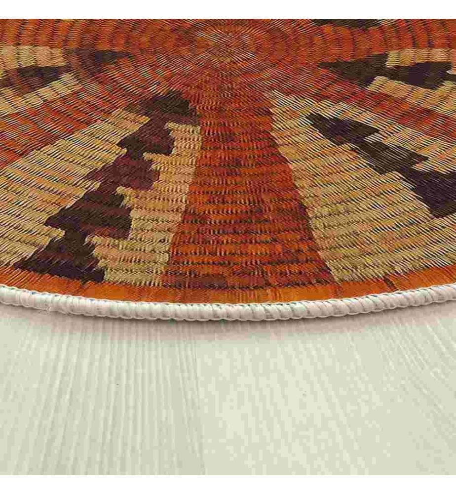 Tappeto, 100 x 100, , Arancione, 70% Cotone - 30% Poliestere, Suola in cotone