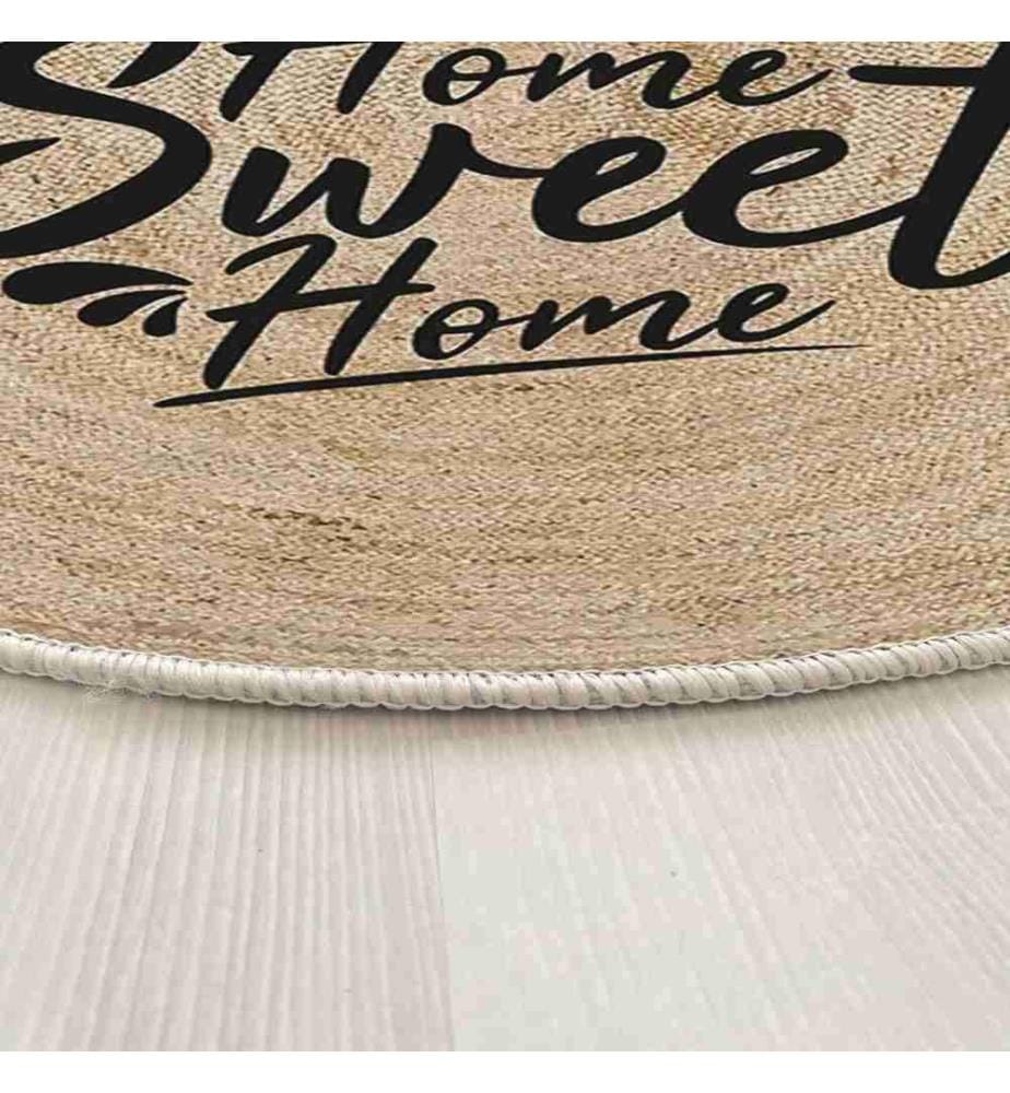 Tappeto, 100 x 100, , Crema, 70% Cotone - 30% Poliestere, Suola in cotone