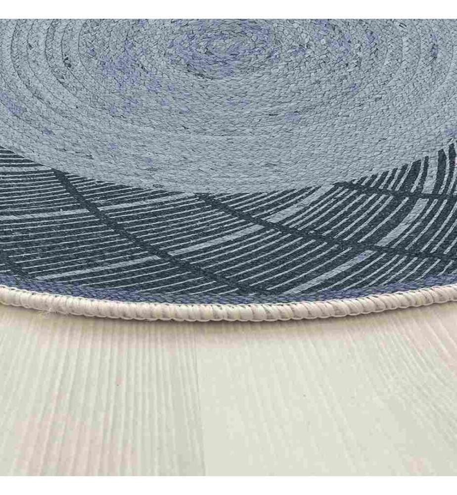 Tappeto, 110 x 110, , Blu, 70% Cotone - 30% Poliestere, Suola in cotone
