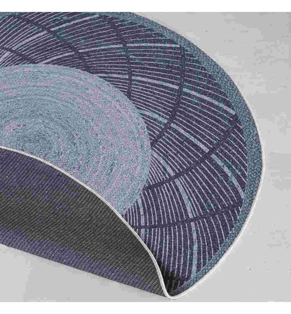 Tappeto, 110 x 110, , Blu, 70% Cotone - 30% Poliestere, Suola in cotone