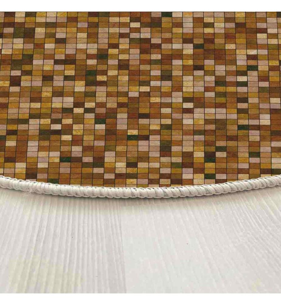 Rug, 90 x 90, , Yellow, 70% Cotton - 30% Polyester, Cotton Sole