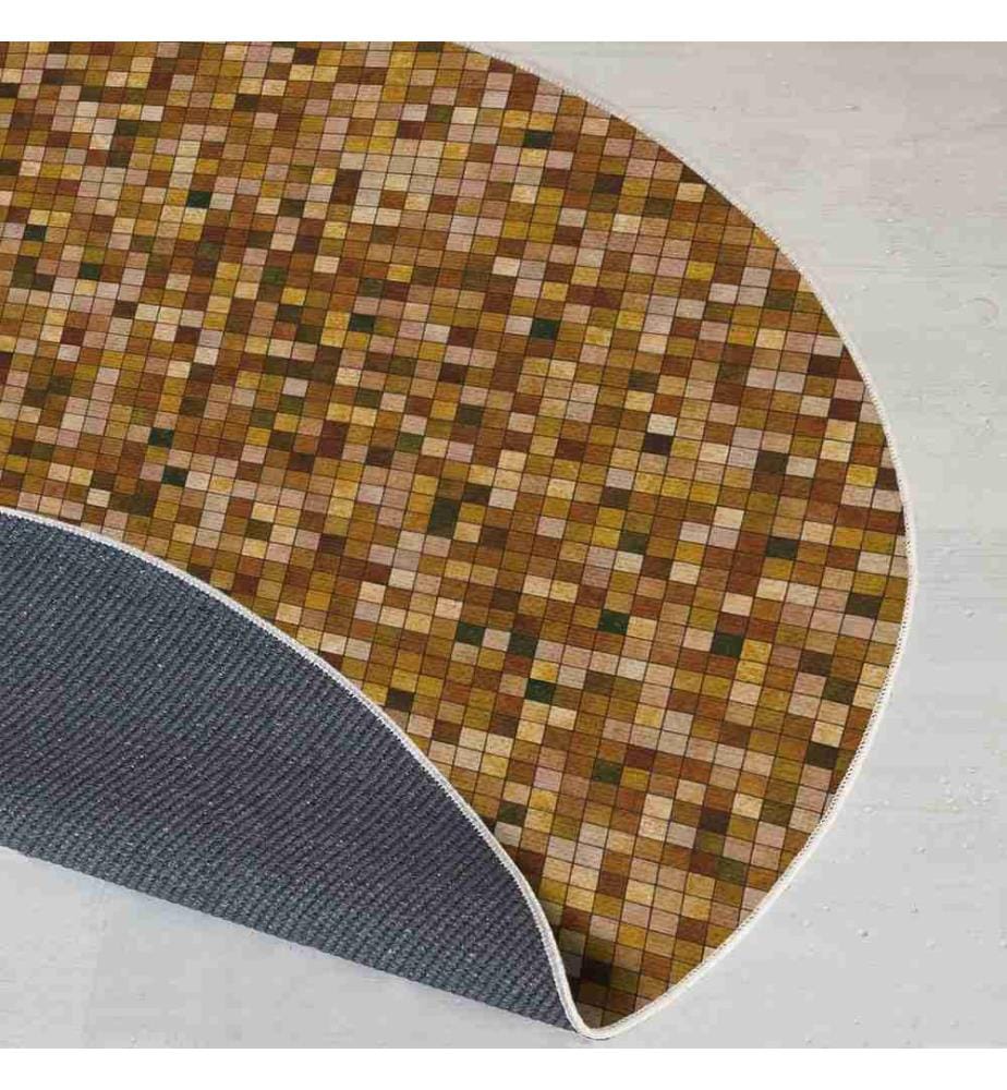 Rug, 90 x 90, , Yellow, 70% Cotton - 30% Polyester, Cotton Sole