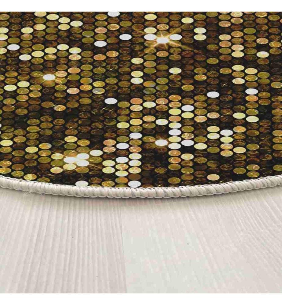 Tappeto, 90 x 90, , Verde, 70% cotone - 30% poliestere, Suola in cotone