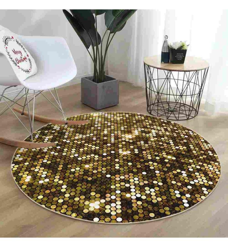 Tappeto, 100 x 100, , Verde, 70% Cotone - 30% Poliestere, Suola di cotone