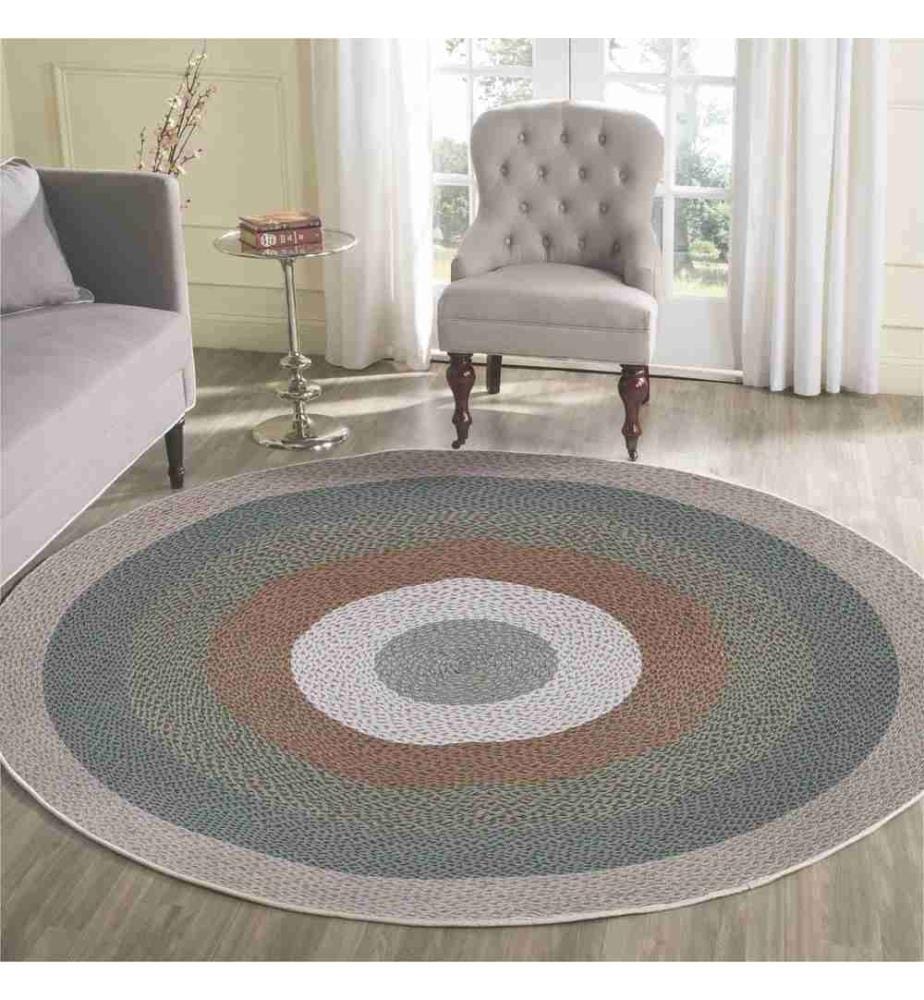 Tappeto, 100 x 100, , Crema, 70% Cotone - 30% Poliestere, Suola in cotone