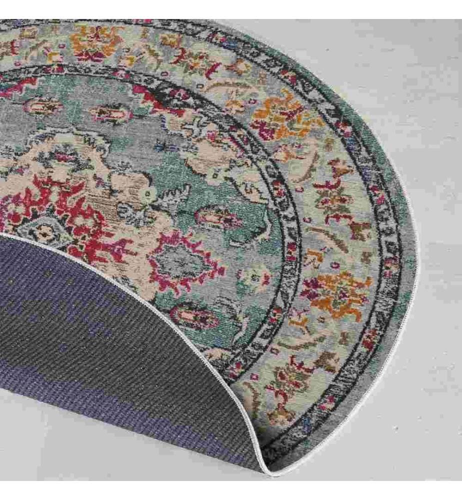 Tappeto, 90 x 90, , Turchese, 70% Cotone - 30% Poliestere, Suola di cotone