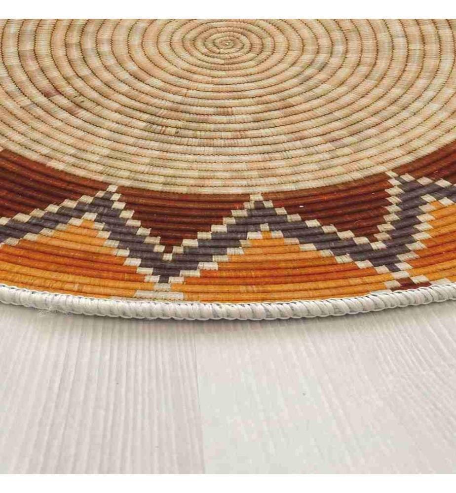 Tappeto, 100 x 100, , Senape, 70% Cotone - 30% Poliestere, Suola di cotone