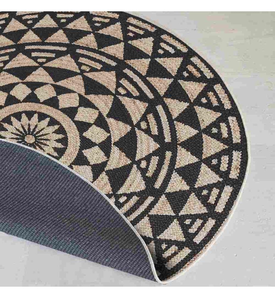 Tappeto, 100 x 100, , Nero, 70% Cotone - 30% Poliestere, Suola di cotone
