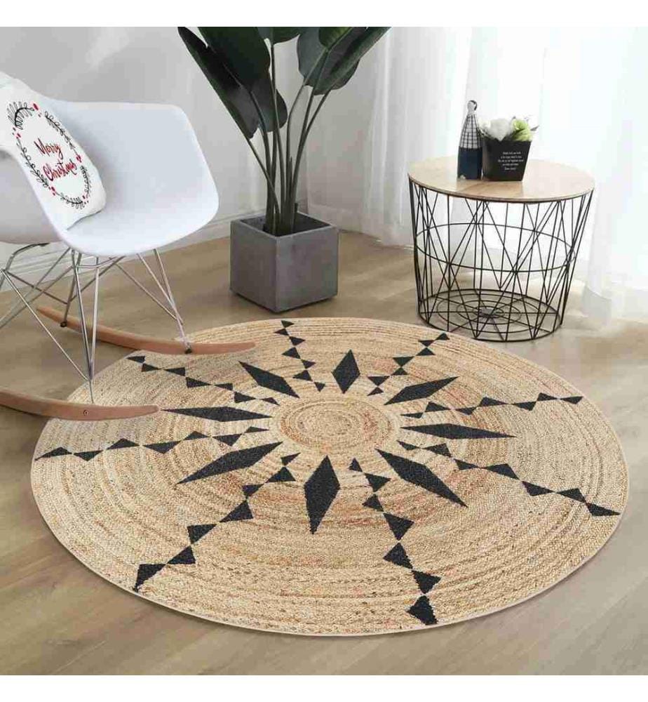 Tappeto, 90 x 90, , Crema, 70% Cotone - 30% Poliestere, Suola in cotone