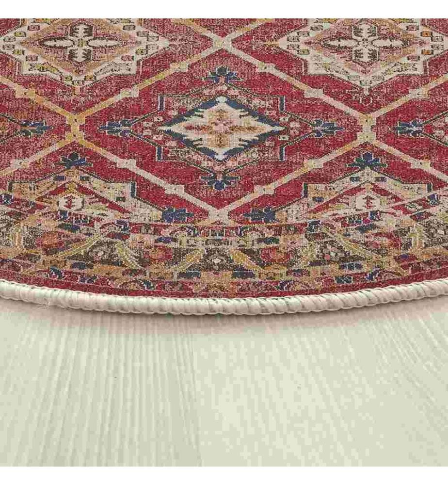Rug, 100 x 100, , Red, 70% Cotton - 30% Polyester, Cotton Sole