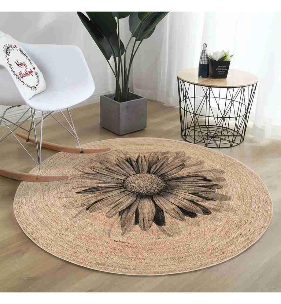 Tappeto, 90 x 90, , Crema, 70% Cotone - 30% Poliestere, Suola in cotone