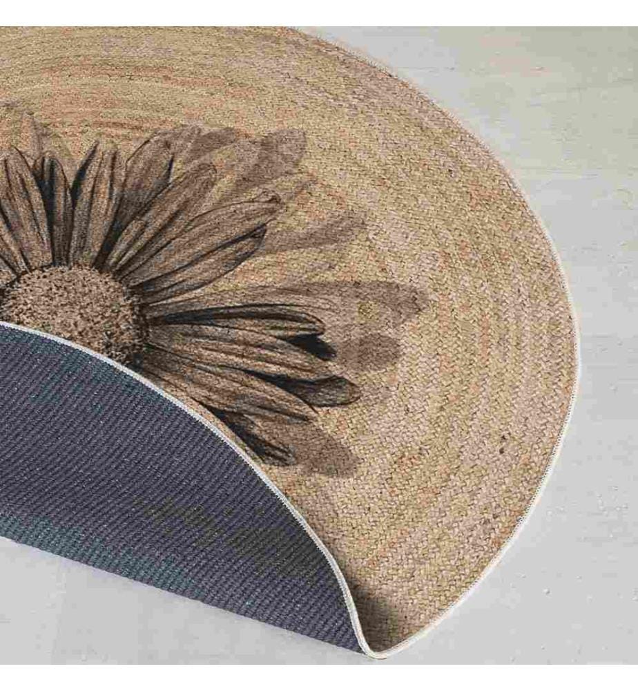 Tappeto, 90 x 90, , Crema, 70% Cotone - 30% Poliestere, Suola in cotone