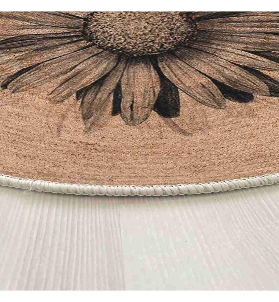 Tappeto, 100 x 100, , Crema, 70% Cotone - 30% Poliestere, Suola in cotone