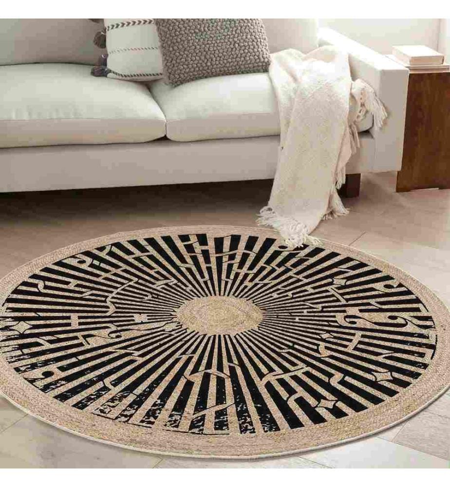 Tappeto, 100 x 100, , Crema, 70% Cotone - 30% Poliestere, Suola in cotone