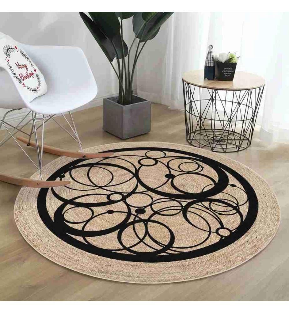 Tappeto, 100 x 100, , Crema, 70% Cotone - 30% Poliestere, Suola in cotone