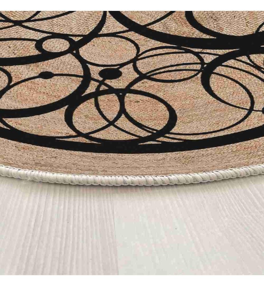 Tappeto, 100 x 100, , Crema, 70% Cotone - 30% Poliestere, Suola in cotone