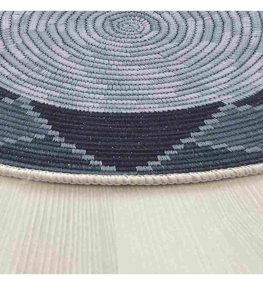 Tappeto, 100 x 100, , Blu, 70% Cotone - 30% Poliestere, Suola in cotone