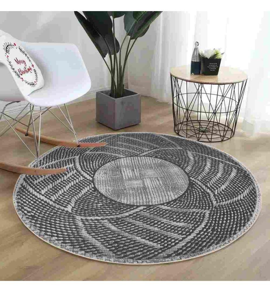 Tappeto, 90 x 90, , Grigio, 70% Cotone - 30% Poliestere, Suola in cotone