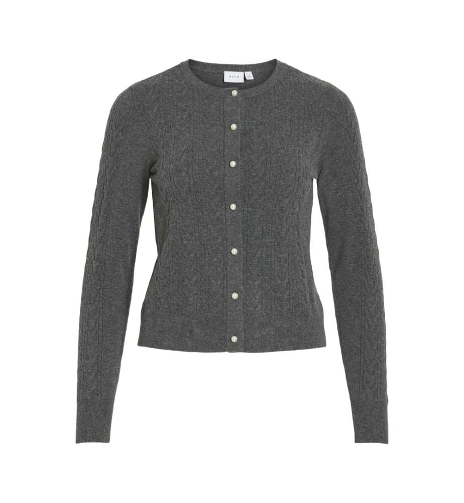 Knit Cardigan - Dark Heather Gray
