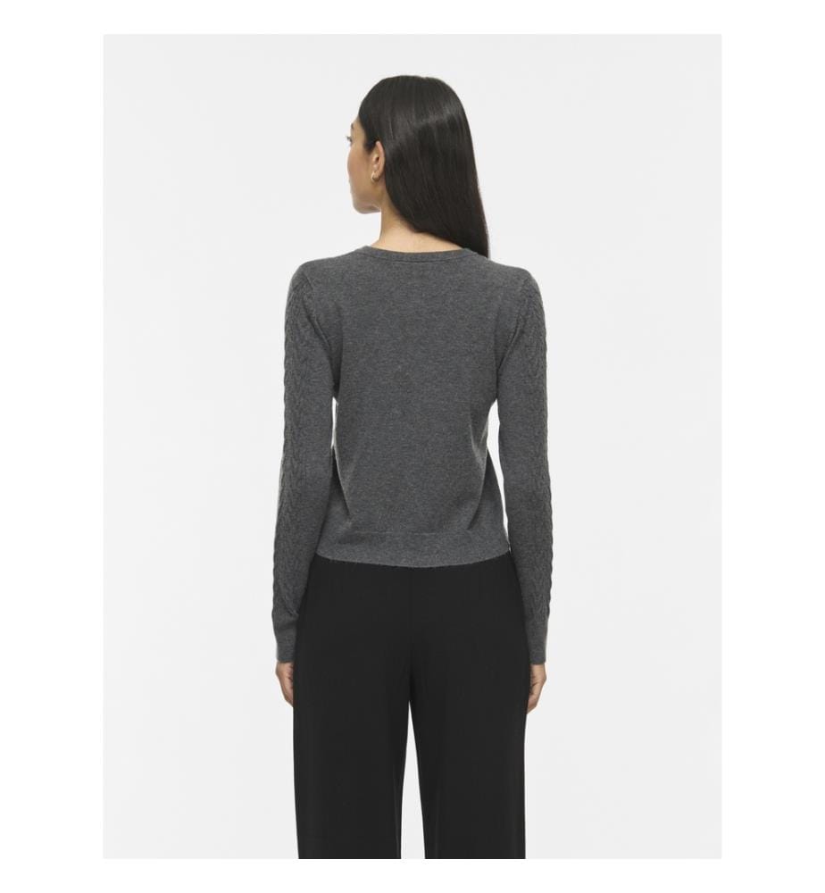 Knit Cardigan - Dark Heather Gray