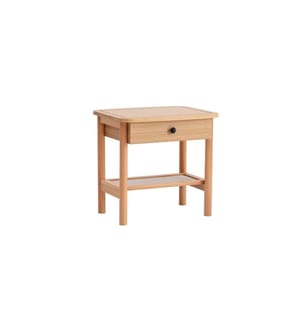 Nightstand, Natural, Wooden, MDF, Wooden Legs