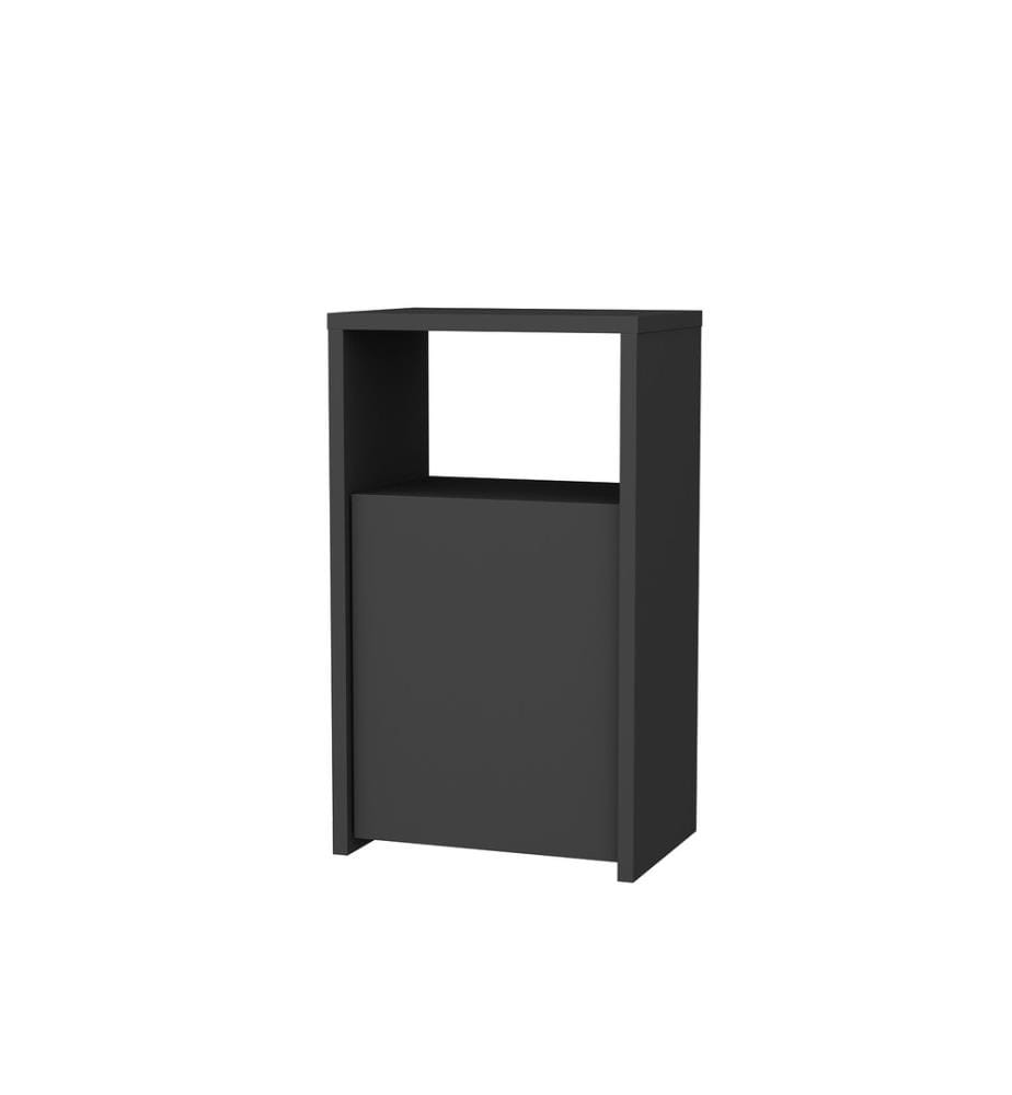 Nightstand, Anthracite, Melamine Coated Particle Board